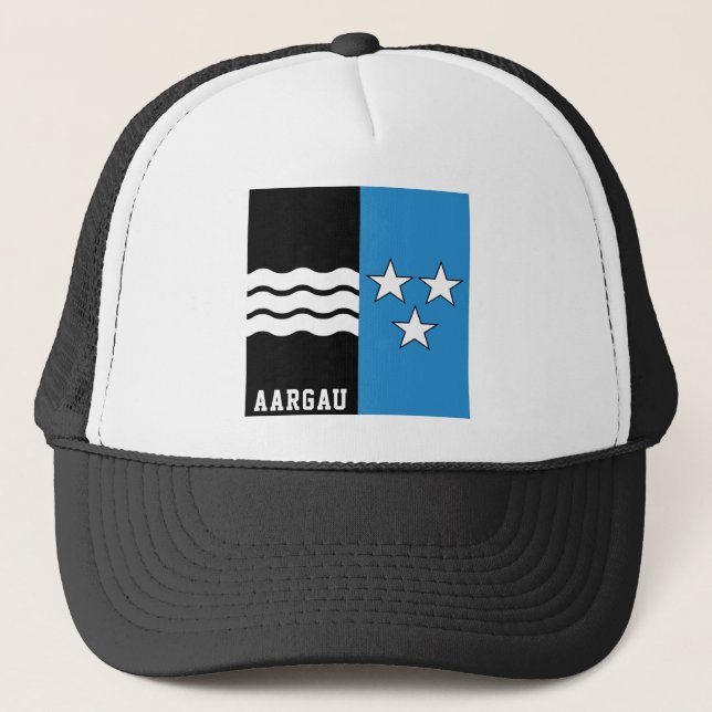 Flag of Canton of Aargau Trucker Hat (Front)