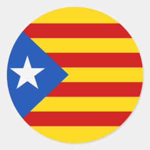 Flag of Catalonia Classic Round Sticker