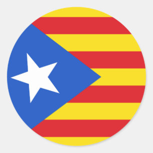 Flag of Catalonia Classic Round Sticker