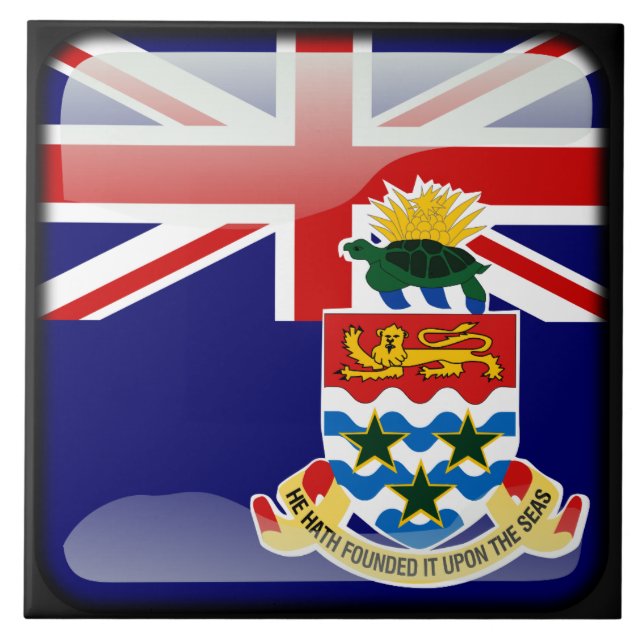 Flag of Cayman Islands Ceramic Tile (Front)
