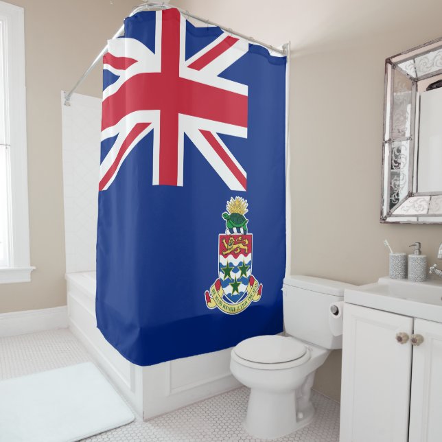Flag of Cayman Islands Shower Curtain (In Situ)
