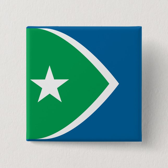 Flag of Cedar Rapids, Iowa 15 Cm Square Badge (Front)
