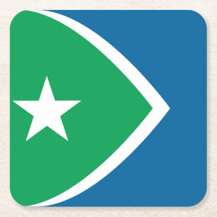 Flag of Cedar Rapids, Iowa Square Paper Coaster