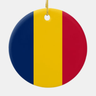 Flag of Chad (African Country) Ceramic Ornament