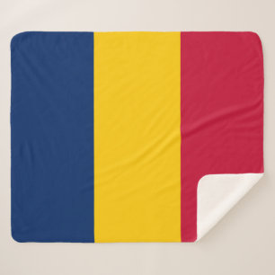 Flag of Chad (African Country) Sherpa Blanket