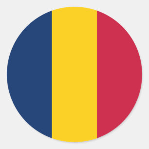 Flag of Chad Classic Round Sticker