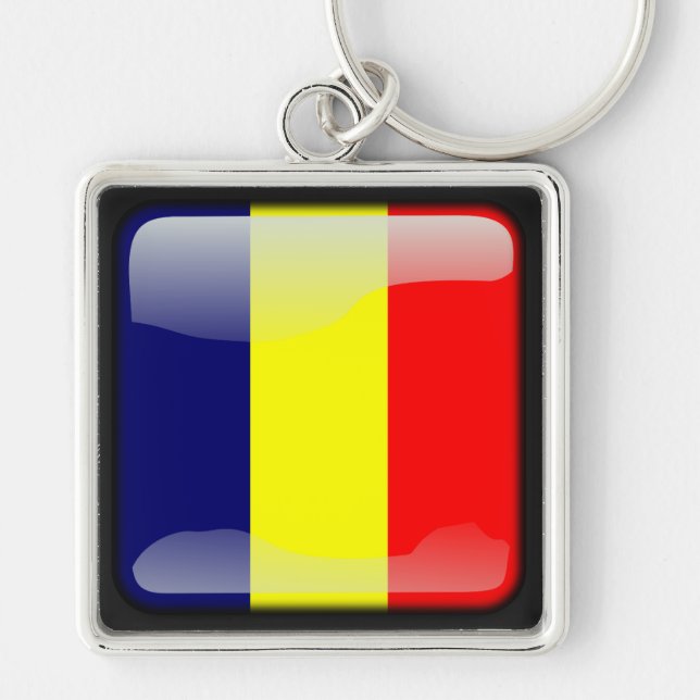 Flag_of_Chad Key Ring (Front)