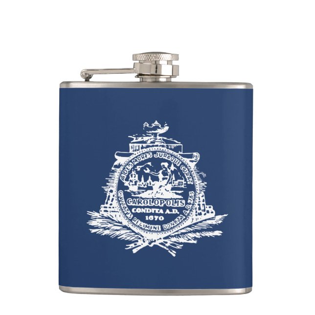 Flag of Charleston, South Carolina Hip Flask (Front)
