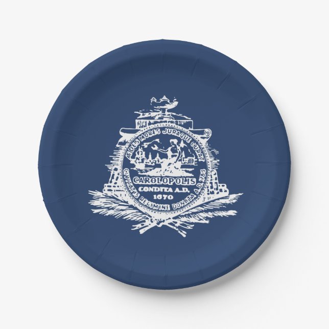 Flag of Charleston, South Carolina Paper Plates (Front)