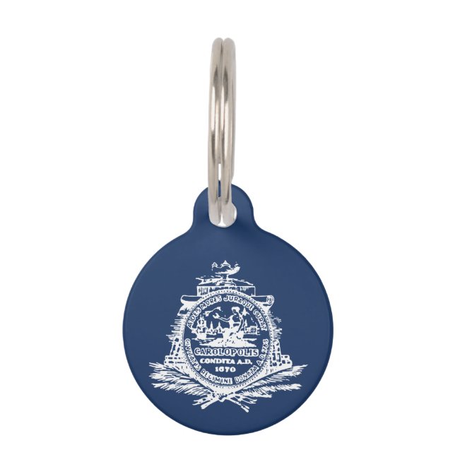 Flag of Charleston, South Carolina Pet ID Tag (Front)