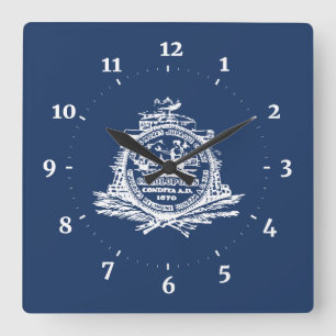 Flag of Charleston, South Carolina Square Wall Clo Clock