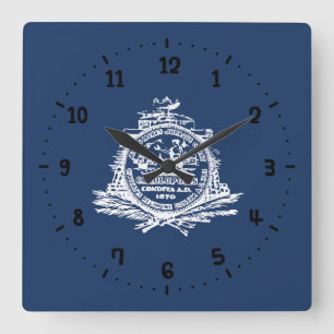 Flag of Charleston, South Carolina Square Wall Clo Clock