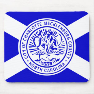 Flag of Charlotte, North Carolina Mouse Pad