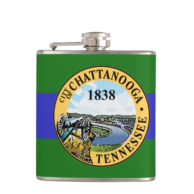 Flag of Chattanooga, Tennessee Flask (Front)