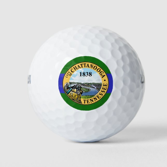 Flag of Chattanooga, Tennessee Golf Balls (Front)