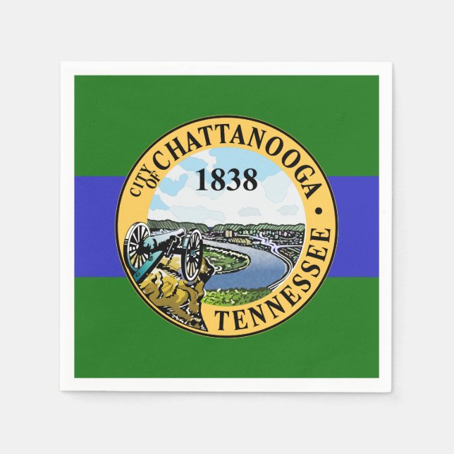 Flag of Chattanooga, Tennessee Napkin (Front)