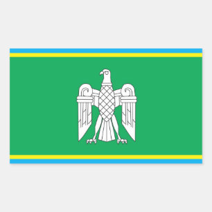 Flag of Chernivtsi Oblast, Ukraine Rectangular Sticker