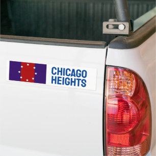 Flag of Chicago Heights, Illinois Bumper Sticker