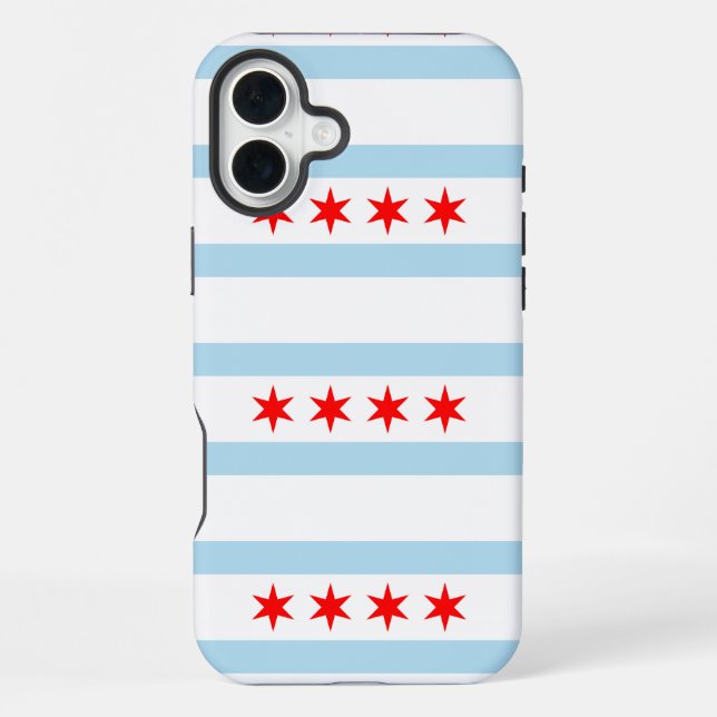 Flag of Chicago, Illinois iPhone Case (Back)