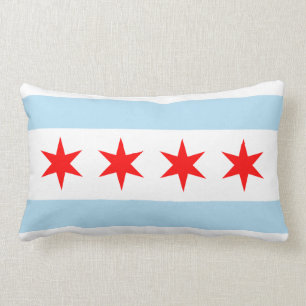 Flag of Chicago, Illinois Lumbar Cushion