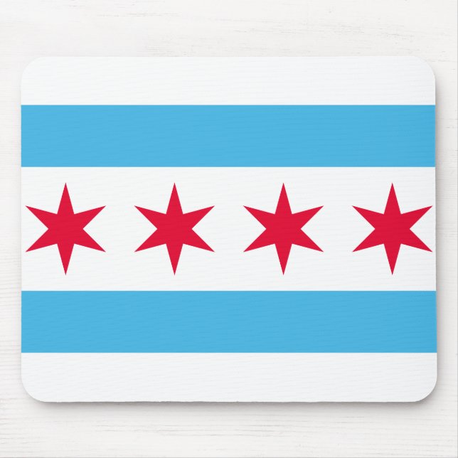 Flag of Chicago, Illinois Mouse Pad (Front)
