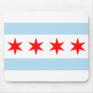 Flag of Chicago, Illinois Mouse Pad