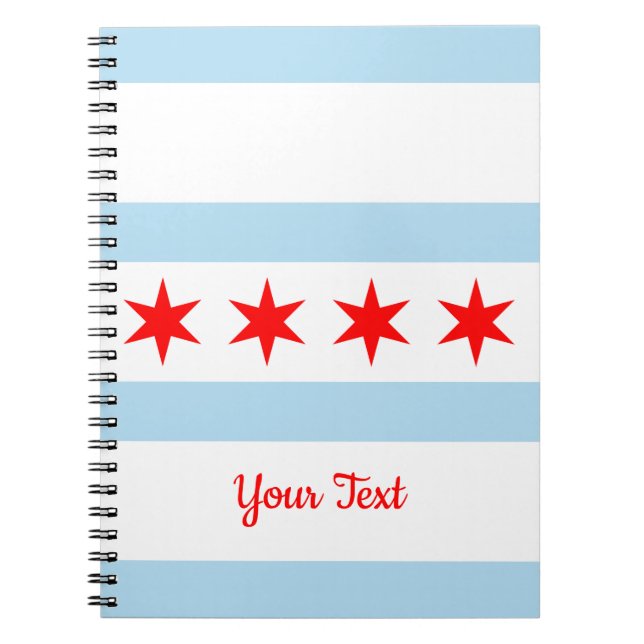 Flag of Chicago, Illinois Notebook (Front)
