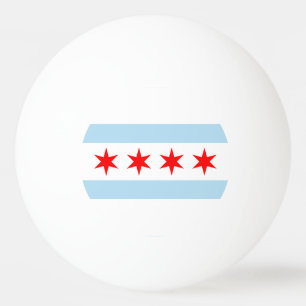 Flag of Chicago, Illinois Ping-Pong Ball