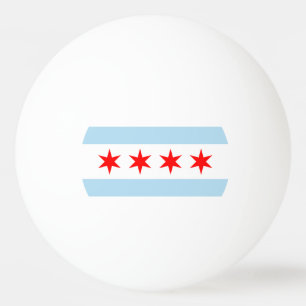 Flag of Chicago, Illinois Ping-Pong Ball