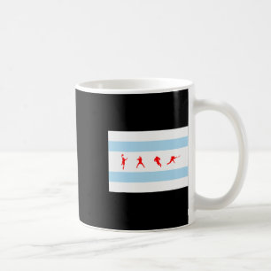 Flag Of Chicago Illinois Sketll Sell Footll Hockey Coffee Mug