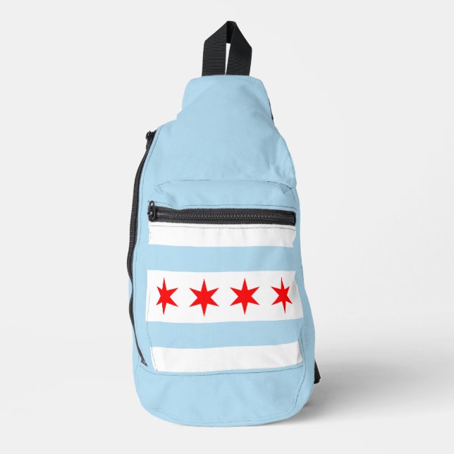 Flag of Chicago, Illinois  Sling Bag (Front)