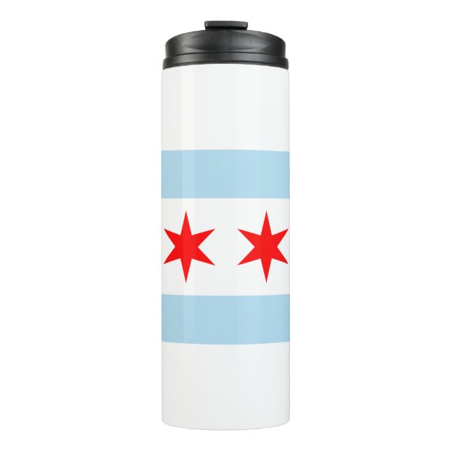Flag of Chicago, Illinois Thermal Tumbler (Front)