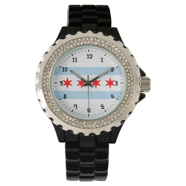 Flag of Chicago, Illinois Watch (Front)