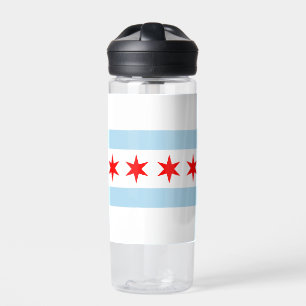 Flag of Chicago, Illinois Water Bottle