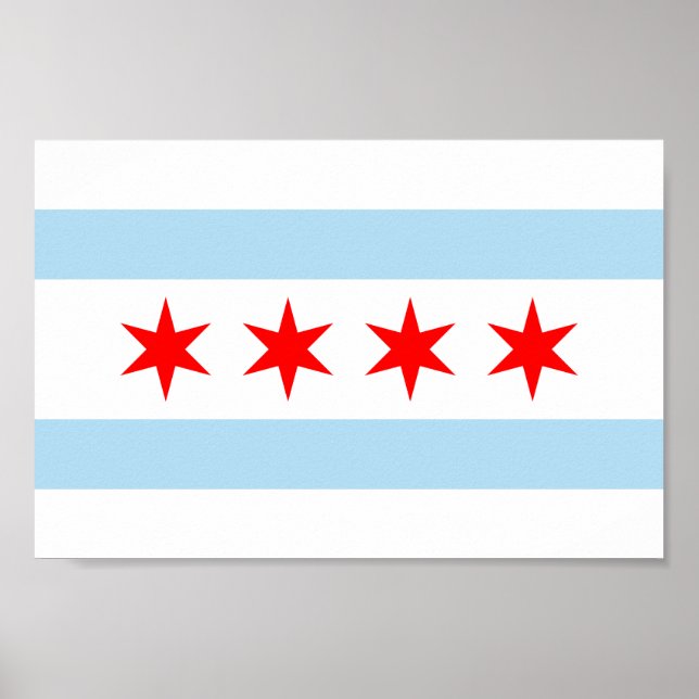 Flag of Chicago Poster (Front)