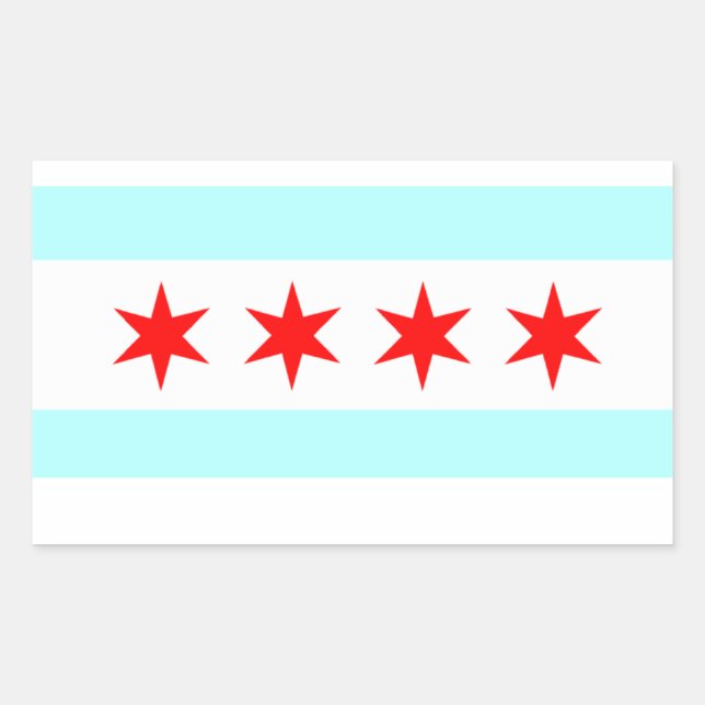 Flag of Chicago Rectangular Sticker (Front)