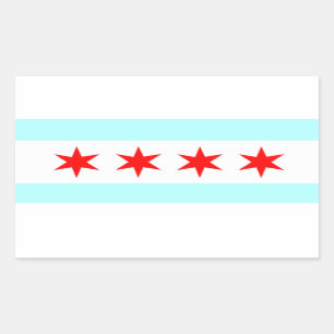 Flag of Chicago Rectangular Sticker