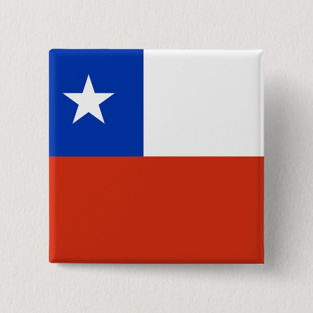 Flag of Chile 15 Cm Square Badge (Front)