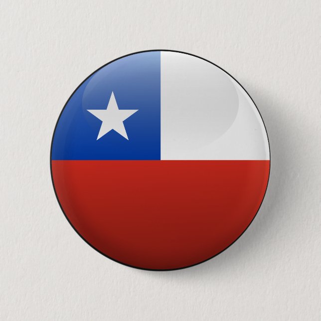 Flag of Chile 6 Cm Round Badge (Front)
