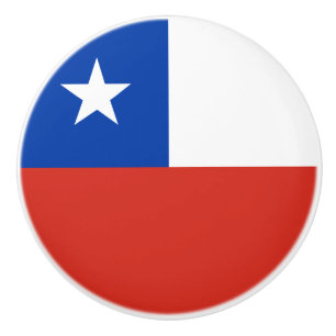 Flag of Chile Ceramic Knob