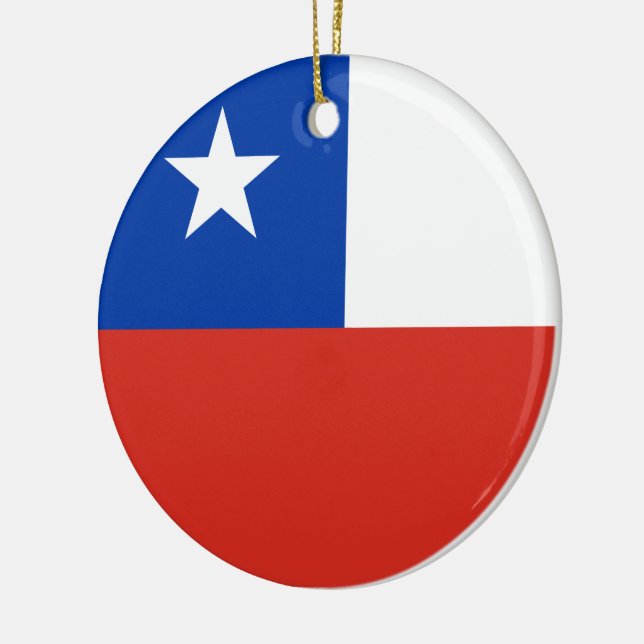 Flag of Chile Ceramic Ornament (Left)