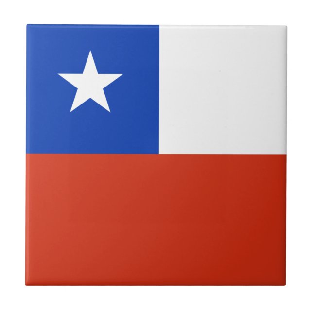 Flag of Chile Ceramic Tile (Front)