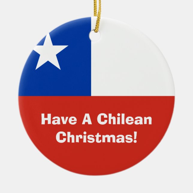 Flag of Chile Christmas Ornament (Front)