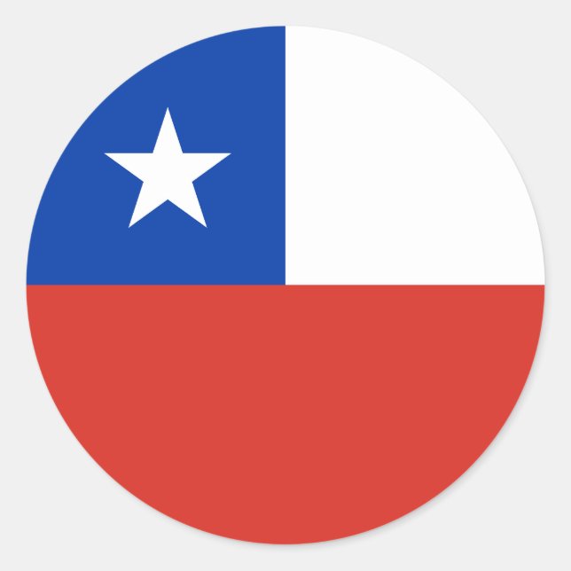 Flag of Chile Classic Round Sticker (Front)