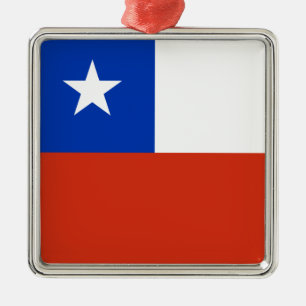 Flag of Chile Metal Tree Decoration