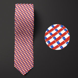Flag of Chile Pattern Tie