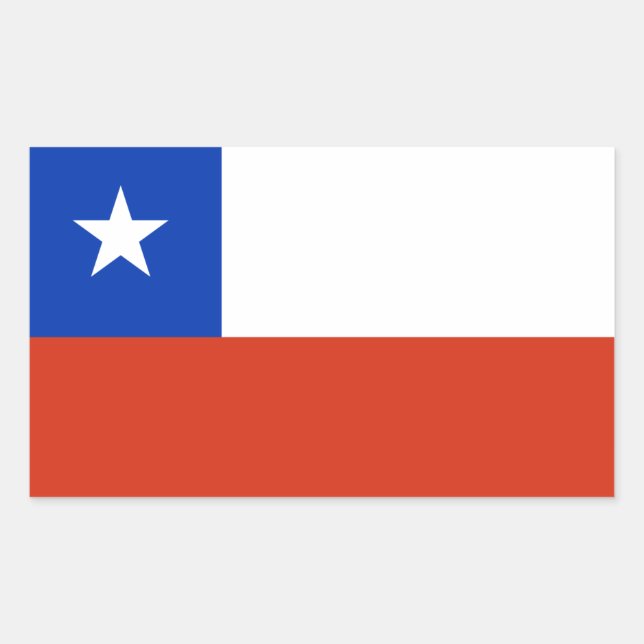 Flag of Chile Rectangular Sticker (Front)