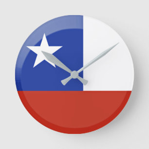 Flag of Chile Round Clock