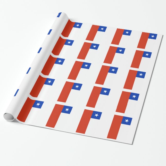 Flag of Chile Wrapping Paper (Unrolled)