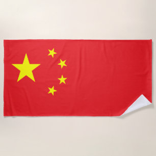 Flag of China Beach Towel